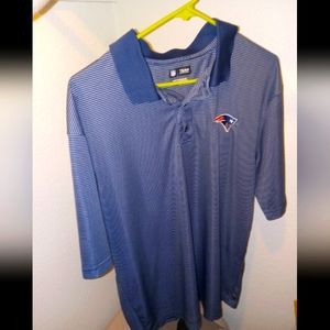 New England Patriots striped NFL Polo t shirt